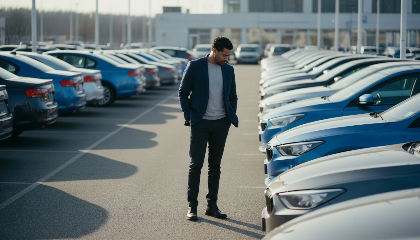 The rate you are quoted on a used car is set months before you walk the lot, which is why the sticker gap and the borrowing gap move in opposite directions.
